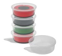 FotoStation PACK OF 20 - Large Clear Round Plastic Storage Containers with Secure Lids Great Storage for 3D Printer Filaments Spools (2.5L Litre)