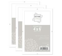 FotoStation Pack of 3 - Clip Frame 4 X 6 Inch with Styrene Front Frameless Clip Frames for Posters, Drawings & Illustrations