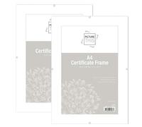 FotoStation (Set of 2 - A4 Clip Frame 8.3 X 11.7 Inch / 21cm x 29.7cm Frameless Clip Frame with Styrene Front Window Photo Picture Frames Certificate Frames Portrait or Landscape Hang on Wall