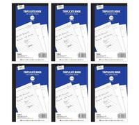 FotoStation - Set of 6 - Professional Full Size Triplicate Invoice Books - 50 Page Numbered Carbon Copy Pads - (Full Size Triplicate Book)