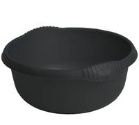 FotoStation Very Stylish Multi use 32cm Round Washing Up Bowl for Kitchen Organisation Sink, Basin Holder Plastic Daily Routine Household, Choose Your Favourite Colour! - Midnight Dark Greyish