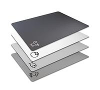 Fotouzy Flexible Plastic Cutting Board Mats with Food Icons, BPA-Free, Non-Porous, 100% Non-slip Back and Dishwasher Safe, Unique Modern Neutral Colors, Set of 4