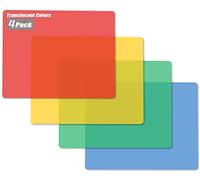 Fotouzy Flexible Plastic Cutting Boards for Kitchen, 4 Translucent Colors Cutting Mats 15 x 12 in, BPA-Free, Non-Porous, Dishwasher Safe, Set of 4
