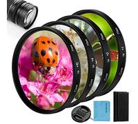 Fotover B4K-758mm Close-up Filter Kit, 4 Pieces (+1,+2,+4,+10) Macro Accessory Set With Pouch for Canon Nikon Sony Pentax Olympus Fuji DSLR Camera + Lens Cap