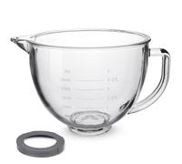 FOTRIC Glass Mixing Bowl 5 QT for KitchenAid 4.5 and 5 Quart Tilt-Head Stand Mixers