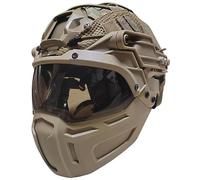 Fotrsta Airsoft Helmet Set, Tactical Full Face Protection Helmet With Helmet Cover Removable Goggles And Masks Anti-fog Complete Gear For Outdoor CS Game