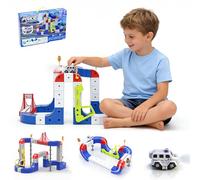 FOTSHARER Electric Train Set for Kids Ages 3-8, 3D Magic Flexible Race Track KlickRail Train Set with Light Anti-Gravity Building Toy Train Track STEM Learning Toy Boys Birthday Gift (115 PCS)