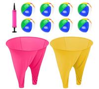 FOTSHARER Granny Pant Yard Game 2Pcs Freaky Party Games Pants with 8 Bouncy Balls and 1 Air Pump Oversized Granny Pants Outdoor Game for Adults Backyard Party Field Day Reunion Games