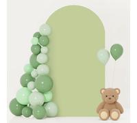 FOTSHARER Wedding Arch Cover - 3.3x6.6FT Spandex Arch Backdrop Cover in Sage Green for Weddings