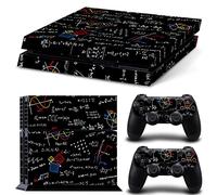 FOTTCZ Whole Body Vinyl Skin Sticker Decal Cover for PS4 Console and 2PCS Controllers Skins Math Geek