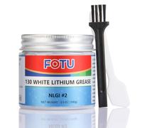 FOTU 130 White Lithium Grease - High Performance Lubricant for All Your Mechanical Needs - 100% Pure & Long - Lasting - Ideal for Bearings, Chains, Garage Door Hinges, Windows Tracks(1-Pack, 100g)