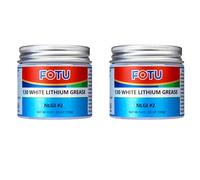 FOTU 130 White Lithium Grease - High Performance Lubricant for All Your Mechanical Needs - 100% Pure & Long - Lasting - Ideal for Bearings, Chains, Garage Door Hinges, Windows Tracks (2-Pack, 100g)