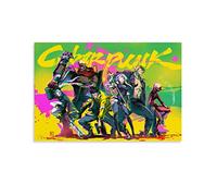 Fotuven Cyber-Punk Edgerunners Anime Aesthetic Poster Decorative Painting Canvas Wall Art Living Room Posters Bedroom Painting 12x18inch(30x45cm)