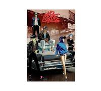Fotuven England Rock Music Gorillaz Canvas Poster Bedroom Decor Landscape Office Room Decor Gift 12x18inch(30x45cm)