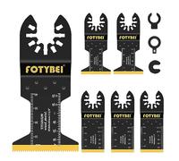 FOTYBEI Titanium Oscillating Multi Tool Blades | 5PCS Oscillating Saw Blades for Wood Metal Plastic Nails Cutting, Fit Dewalt, Ryobi, Rockwell, Black Decker and more