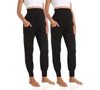 Foucome Women's Maternity Joggers Over Bump | Stretchy Fabric, Maternity Jogging Bottoms, Workout Yoga Sweatpants, Comfy Loungewear, Pregnancy Trousers with Pockets