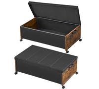 FOUCSSOMEI Under Bed Drawers on Wheels, XXXXL Size, UnderBed Storage with Wheels, Wooden Under Bed Storage, Underbelly Storage, Heavy Duty, Patented Design