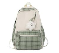 FOUDAY Aesthetic Backpack for Girls, Large Capacity School Bags, Waterproof, Lightweight and Durable School Backpack, Suitable for Teenagers and Women as Daily Use and Backpacks (Green)