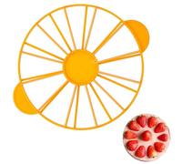 FOUDAY Round Cake Divider,10/12 Piece Bread Cake Divider, Household Cake Cutter Equal Portion Cutter for DIY Cooking, Baking, Mousse Cake, Pastry (Yellow)
