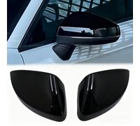 Fouedy Car Rearview Mirror Covers Cap Shell Housing Door Side Wing Mirror Covers compatible with Audi A3 S3 8V RS3 2013-2019 Car Accessories (Bright Black)