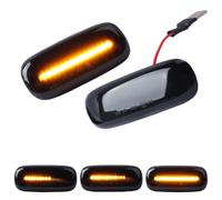 Fouedy Dynamic Flowing LED Car Turn Signal Light Side Marker Blinker Indicator For A-udi/ A2 A3 8L A4 B5 A6 4B C5 A8 4D TT 8N (Smoked Black)