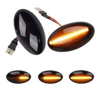 Fouedy Dynamic LED Turn Signal Side Marker Light Flowing Indicator Blinker For Mini Cooper R50 R52 R53 2002-2008 (Dynamic Smoked)