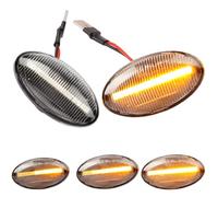 Fouedy Dynamic LED Turn Signal Side Marker Light Flowing Indicator Blinker For Mini Cooper R50 R52 R53 2002-2008 (Dynamic Crystal)