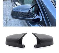 Fouedy Horn caps M style Black side wing mirror Cap Cover for BMW 5 6 7 serie F01 F02 F03 F04 F06 F07 F10 F11 F12 F13 (Carbon Fiber Look)