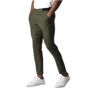 Foueo Active Chinos, Men's Casual Pants Stretch Slim Fit Tapered Trousers, Active Chinos Pants for Men (Army Green,Medium)