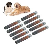 FOUF Pet Microchip, 10pcs 1.25mm Universal Pet ID Microchip 134.2 KHz /125KHZ/ ntag216 NFC Pet ID Tags Lightweight Glass Tube Microchip Dog for Animal/Pet/Dog/Cat/Pig