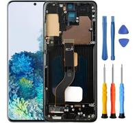 Foufinin for 2Samsung Galaxy S20 Plus 5G Screen Replacement for Samsung S20+ Plus Screen Replacement with Frame G985F G985W G985U G986U G986W G986B LCD Display Touch Digitizer Assembly