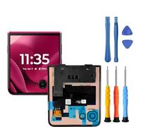 Foufinin for Motorola Razr 2025 razr 60 Screen Replacement for Moto razr+ 2025 Screen Replacement with Frame XT2553 XT2553-1 XT2553-2 XT2553V LCD Display Touch Digitizer Assembly with Tools