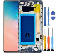 Foufinin for Samsung Galaxy S10+ Plus Screen Replacement for Samsung S10+ Plus Screen Replacement with Frame SM-G975u SM-G975a SM-G975w Digitizer Touch Screen Assembly