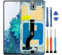 Foufinin for Samsung Galaxy S20 plus 5G Screen Replacement for Samsung S20+ plus Screen Replacement with Frame G985F G985W G985U G986U G986W G986B LCD Display Touch Digitizer Assembly with Tools Black