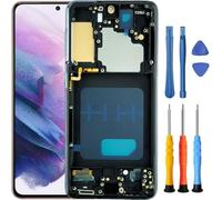 Foufinin for Samsung Galaxy S21 5G Screen Replacement for Samsung S21 Screen Replacement with Frame SM-G991U1 SM-G991W SM-G991F LCD Display Touch Digitizer Assembly with Tools Black