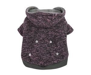 FouFouDog FFD 61123 T-Shirt Top For Dog Winter Sweater Heathered, L, Pink
