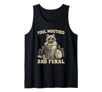 Foul Mouthed and Feral Raccoon Tank Top