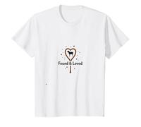 Found & Loved: He Left The 99 to Find Me Sheep Heart T-Shirt, Kids, White, 4 Years