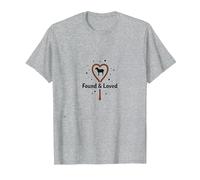 Found & Loved: He Left The 99 to Find Me Sheep Heart T-Shirt, Men, Heather Grey, XXL
