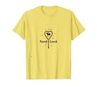 Found & Loved: He Left The 99 to Find Me Sheep Heart T-Shirt, Men, Lemon, S