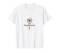 Found & Loved: He Left The 99 to Find Me Sheep Heart T-Shirt, Men, White, 4XL