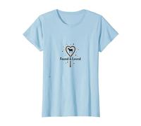 Found & Loved: He Left The 99 to Find Me Sheep Heart T-Shirt, Women, Baby Blue, L