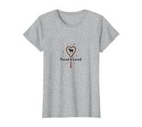 Found & Loved: He Left The 99 to Find Me Sheep Heart T-Shirt, Women, Heather Grey, L