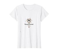 Found & Loved: He Left The 99 to Find Me Sheep Heart T-Shirt, Women, White, XS
