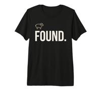 Found Minimalist Sheep Christian Psalm 23 Lamb Christian Premium T-Shirt