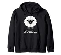 Found Minimalist Sheep Christian Psalm 23 Lamb Graphic Zip Hoodie