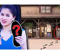 Found Project Zorgo Footprints & Hidden Note (Exploring Old Abandoned Ghost Town in Real Life)