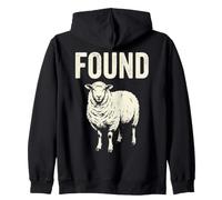 Found Sheep Christian Psalm 23 Vintage Art Zip Hoodie