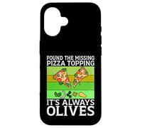 Found the Missing Pizza Topping It’s Always Olives Lover Case for iPhone 16