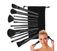 Foundation And Eyeshadow Brush | Brushes Set Make Up,Makeup Brushes For Teen Girls, Small Makeup Brush Set, Sleek Black Design For Eyeshadow, Powder, Perfect